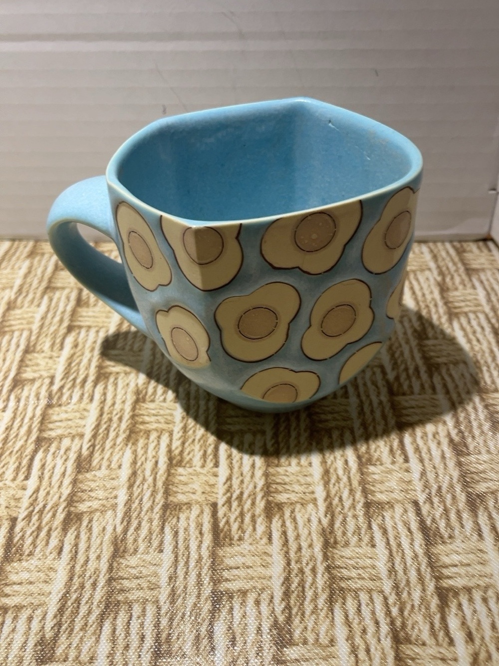 Andrew Gilliatt Egg Mug Blue Porcelain Signed Studio Art Pottery 4.5”